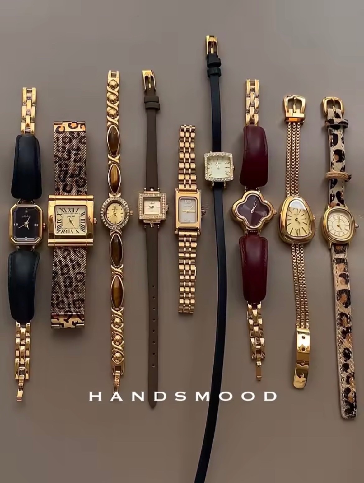 Vintage 1900s Retro High-End Luxury Gold Watch for Women: Versatile Quartz Timep