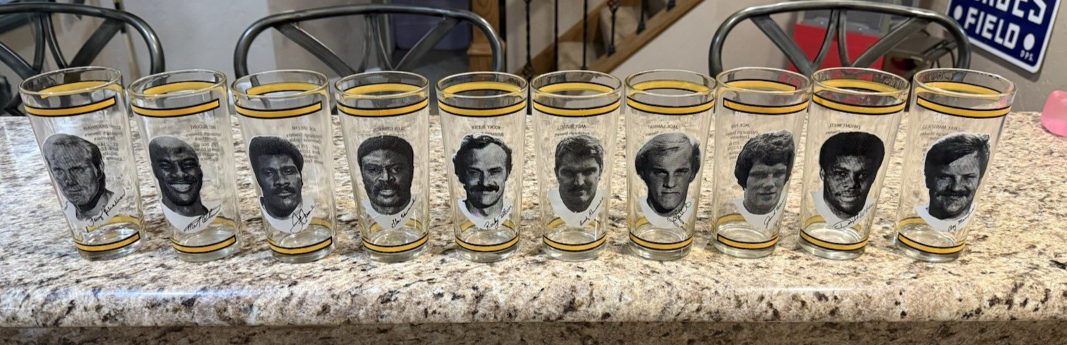 Vintage 1976 MSA Arby’s Pittsburgh Steelers Glasses (10) Lambert Bradshaw Greene Vintage 1976 MSA Arby’s Pittsburgh Steelers Glasses (10) Lambert Bradshaw Greene