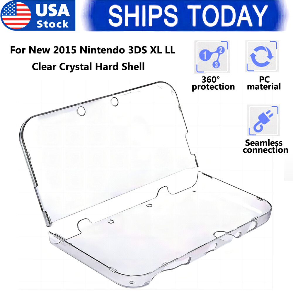 For New 2015 Nintendo 3DS XL/LL Clear Crystal Hard Shell Protective Case Cover