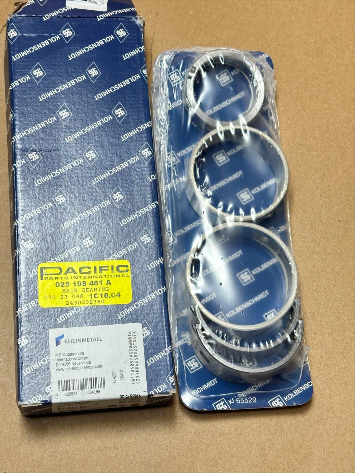KOLBENSCHMIDT Crankshaft Main Bearing Set 025198461A VW Volkswagen Vanagon STD KOLBENSCHMIDT Crankshaft Main Bearing Set 025198461A VW Volkswagen Vanagon STD