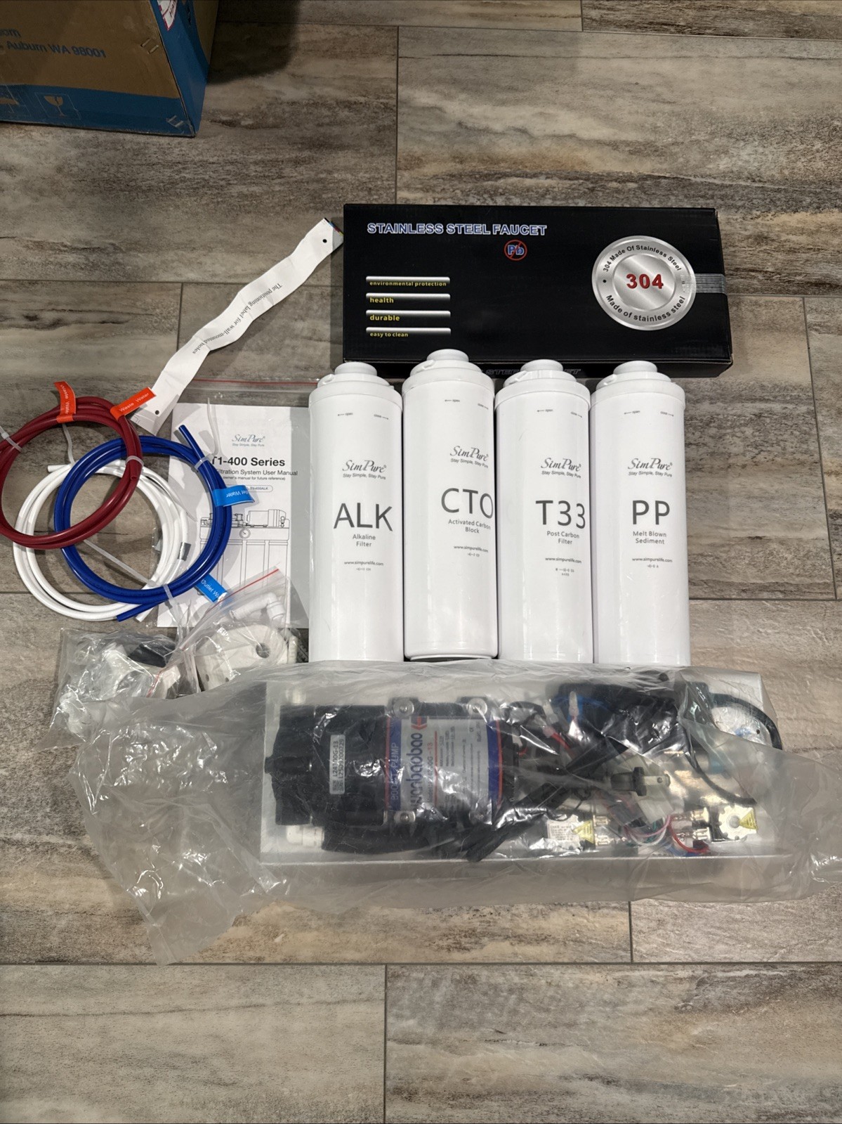 SIMPURE T1-400ALK 400 GPD 8-STAGE TANKLESS REVERSE OSMOSIS SYSTEM