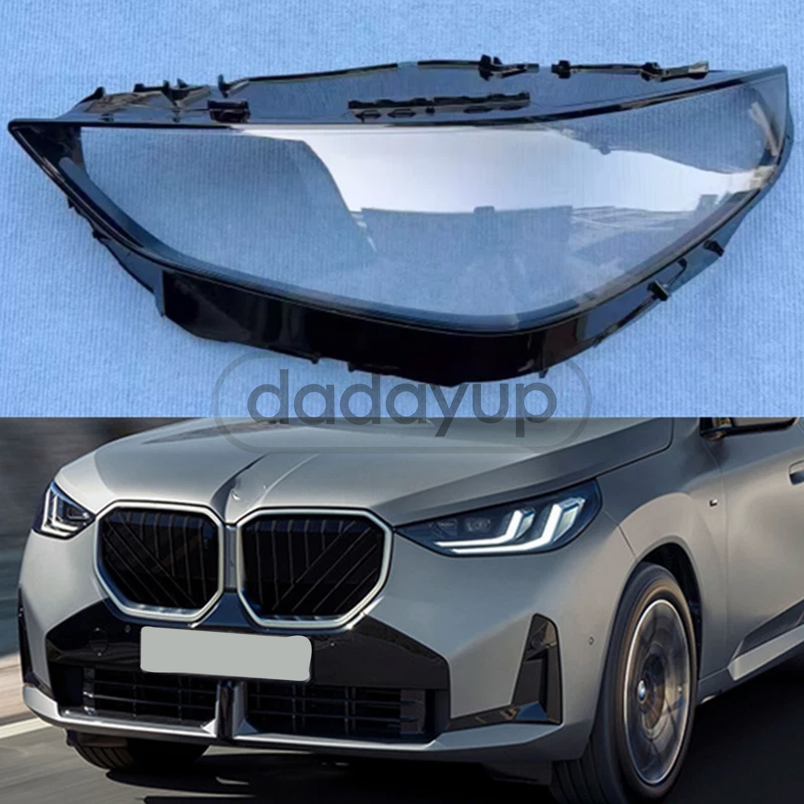 Left Side Car Headlight Lens Cover Clear Lamp Shell For BMW X3 G45 2025-2026