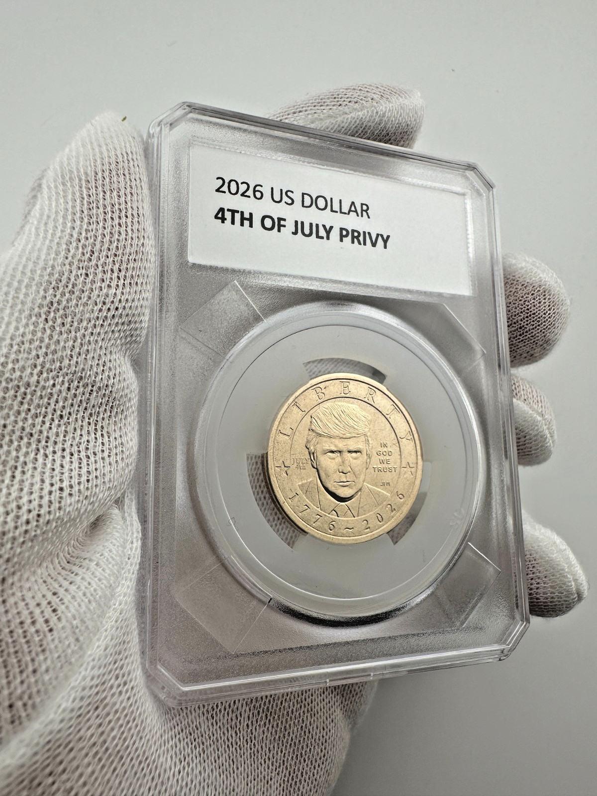 2026 Donald Trump Presidential Dollar ~ 4th of JULY PRIVY ~ Semiquincentennial