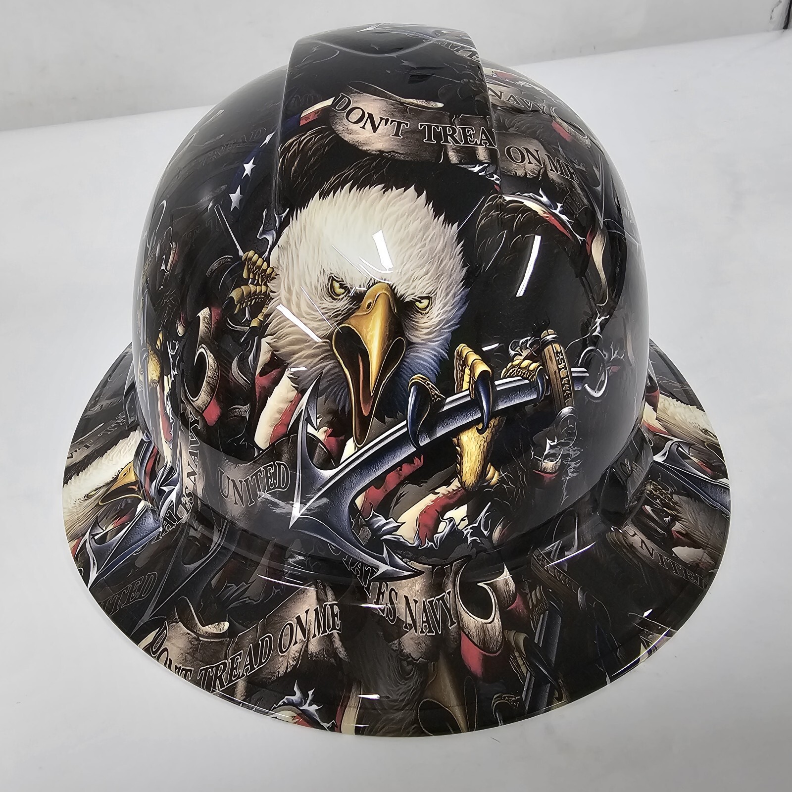 full brim hard hat custom hydro dipped IN US NAVY WE THE POEPLE DONT TREAD ON ME full brim hard hat custom hydro dipped IN US NAVY WE THE POEPLE DONT TREAD ON ME