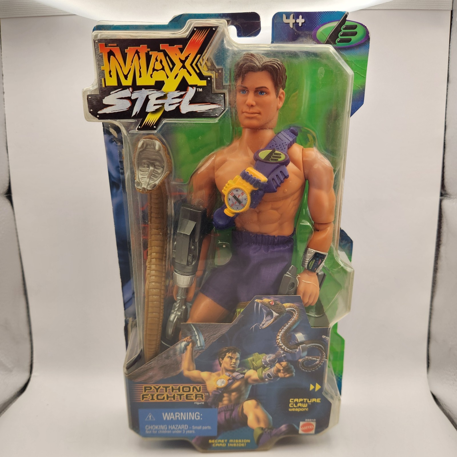 Max Steel Python Fighter Action Figure 2000 Mattel 12 Inch