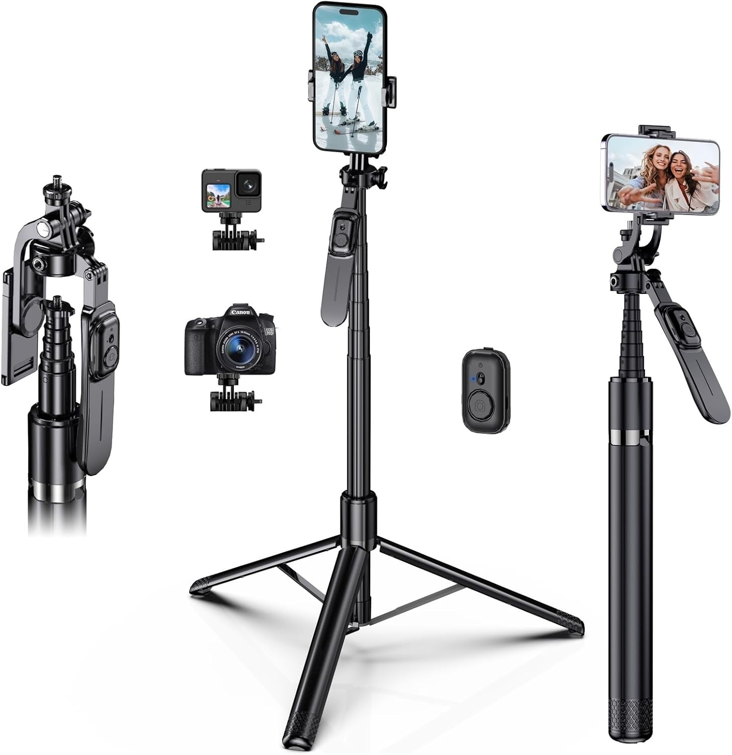 360° Rotating Tripod Stand w/ Remote | Phone Mount for Vlog, Live Stream, Video 360° Rotating Tripod Stand w/ Remote | Phone Mount for Vlog, Live Stream, Video