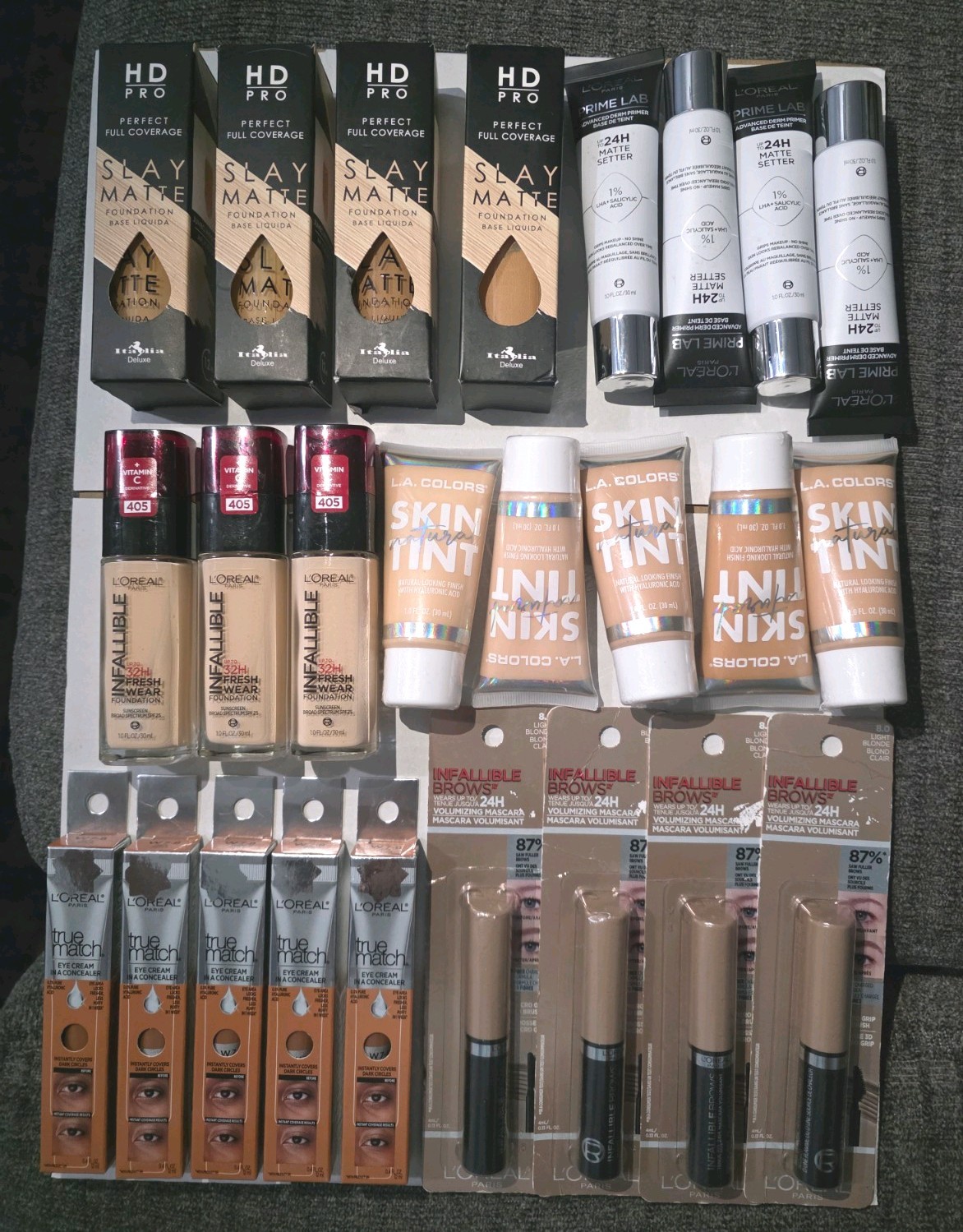 25pc Wholesale Makeup Lot, L\'Oreal / LA Colors / Hard Candy HD PRO ($352 Value)