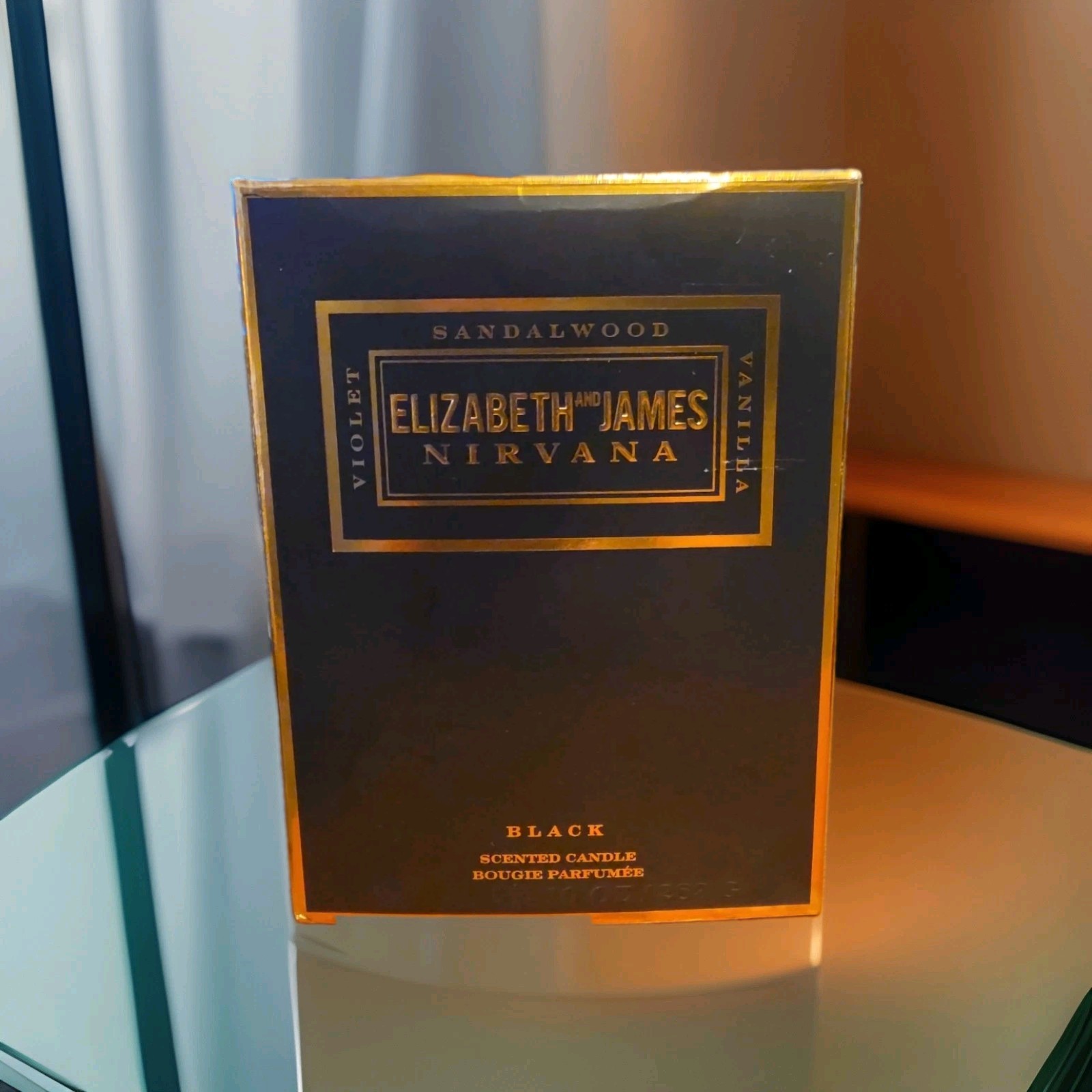 ELIZABETH AND JAMES NIRVANA BLACK SANDALWOOD 10 Oz. CANDLE ELIZABETH AND JAMES NIRVANA BLACK SANDALWOOD 10 Oz. CANDLE