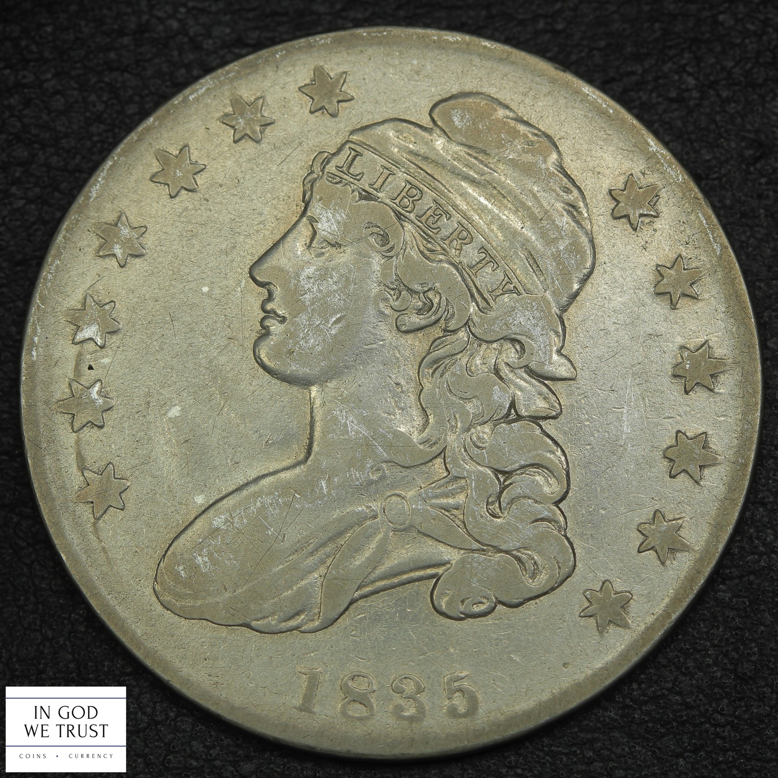 1835 Capped Bust Silver Half Dollar 50C - Cleaned 1835 Capped Bust Silver Half Dollar 50C - Cleaned
