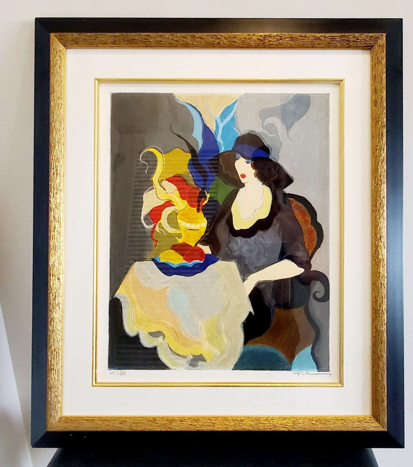 Signed Numbered Limited Edition Abstract Woman Portrait Print Matted & Framed Signed Numbered Limited Edition Abstract Woman Portrait Print Matted & Framed