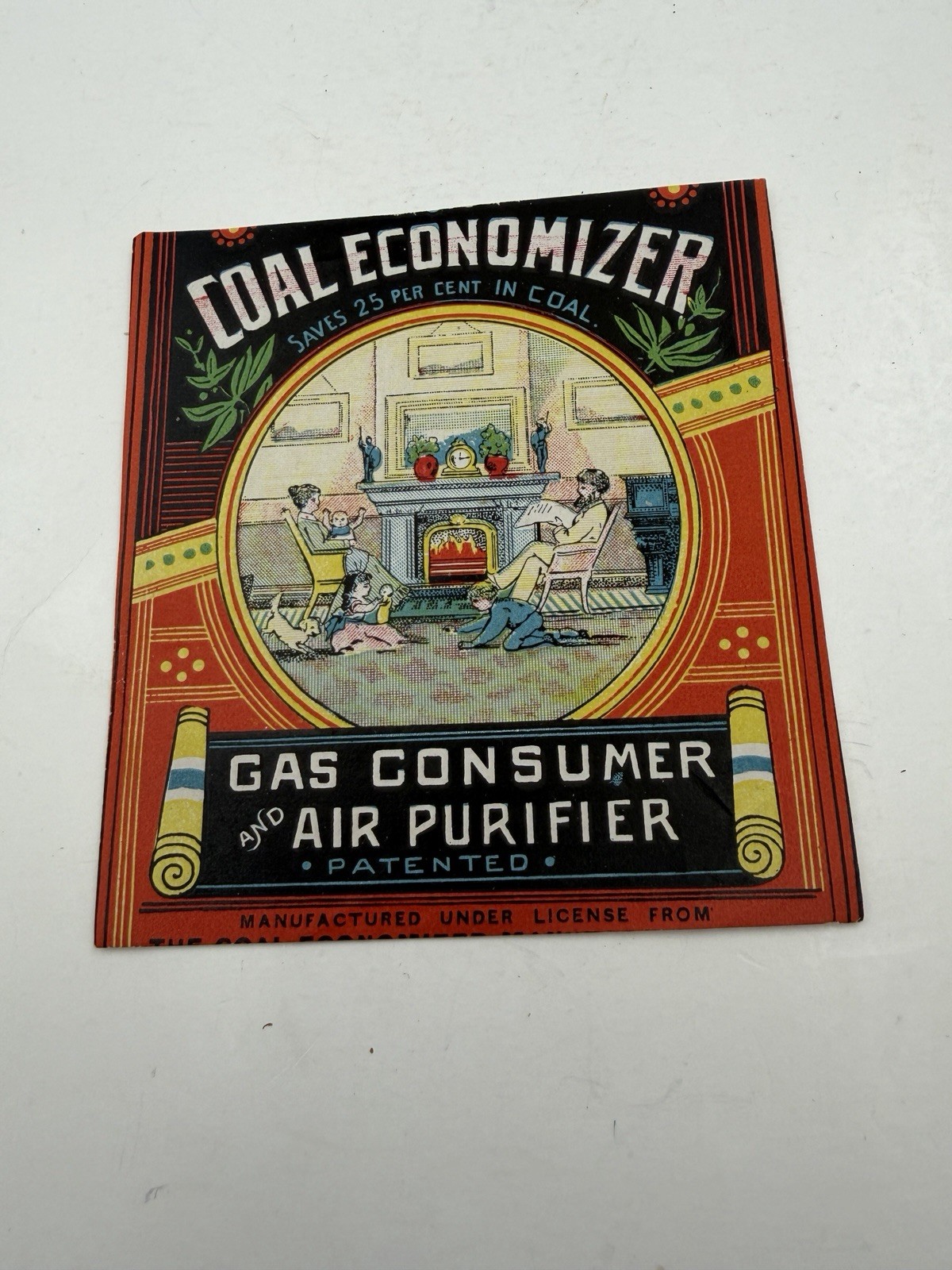 Vintage Coal Advertiding Label 1890s Heating Ad SHIPS FREE IN USA Vintage Coal Advertiding Label 1890s Heating Ad SHIPS FREE IN USA