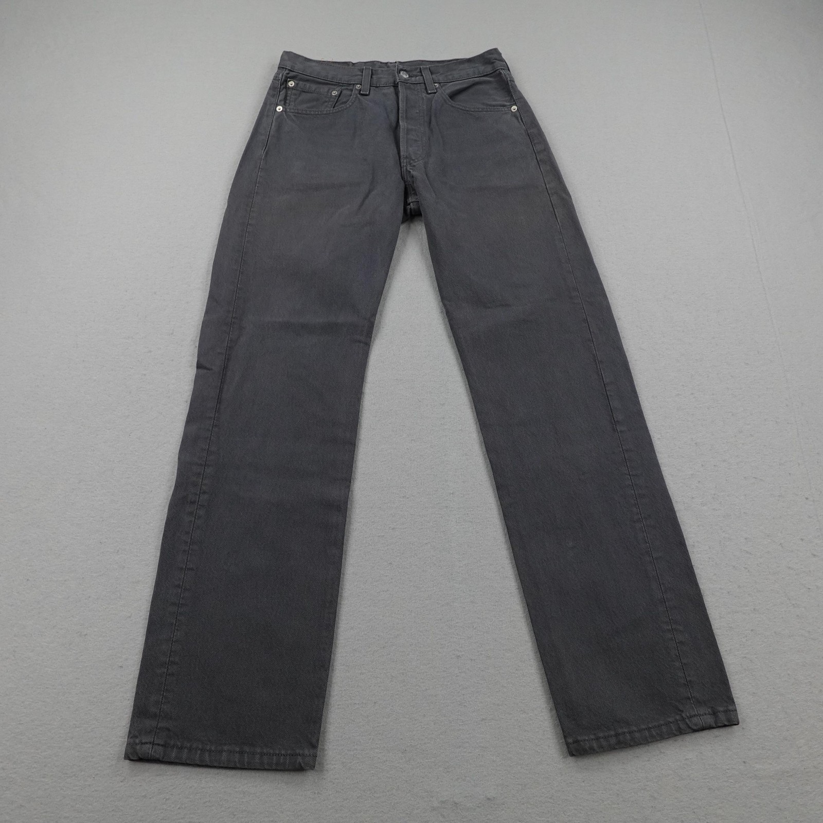 Vintage Levis Jeans Mens 31x32 Black Denim 501 Button Fly Straight Leg Y2K USA