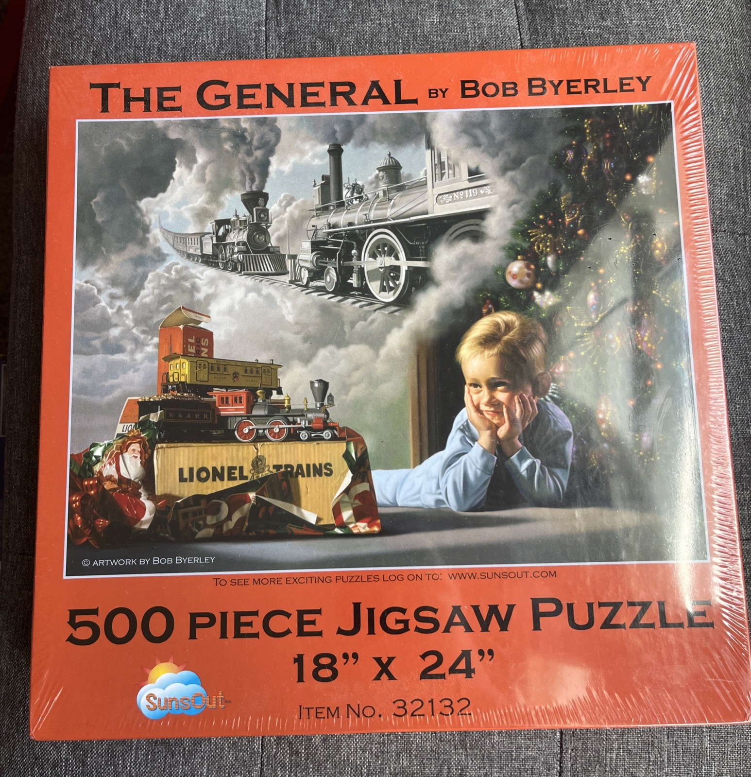 Sealed SunsOut 500 PC Jigsaw Puzzle 18 x 24 Lionel Trains The General Sealed SunsOut 500 PC Jigsaw Puzzle 18 x 24 Lionel Trains The General