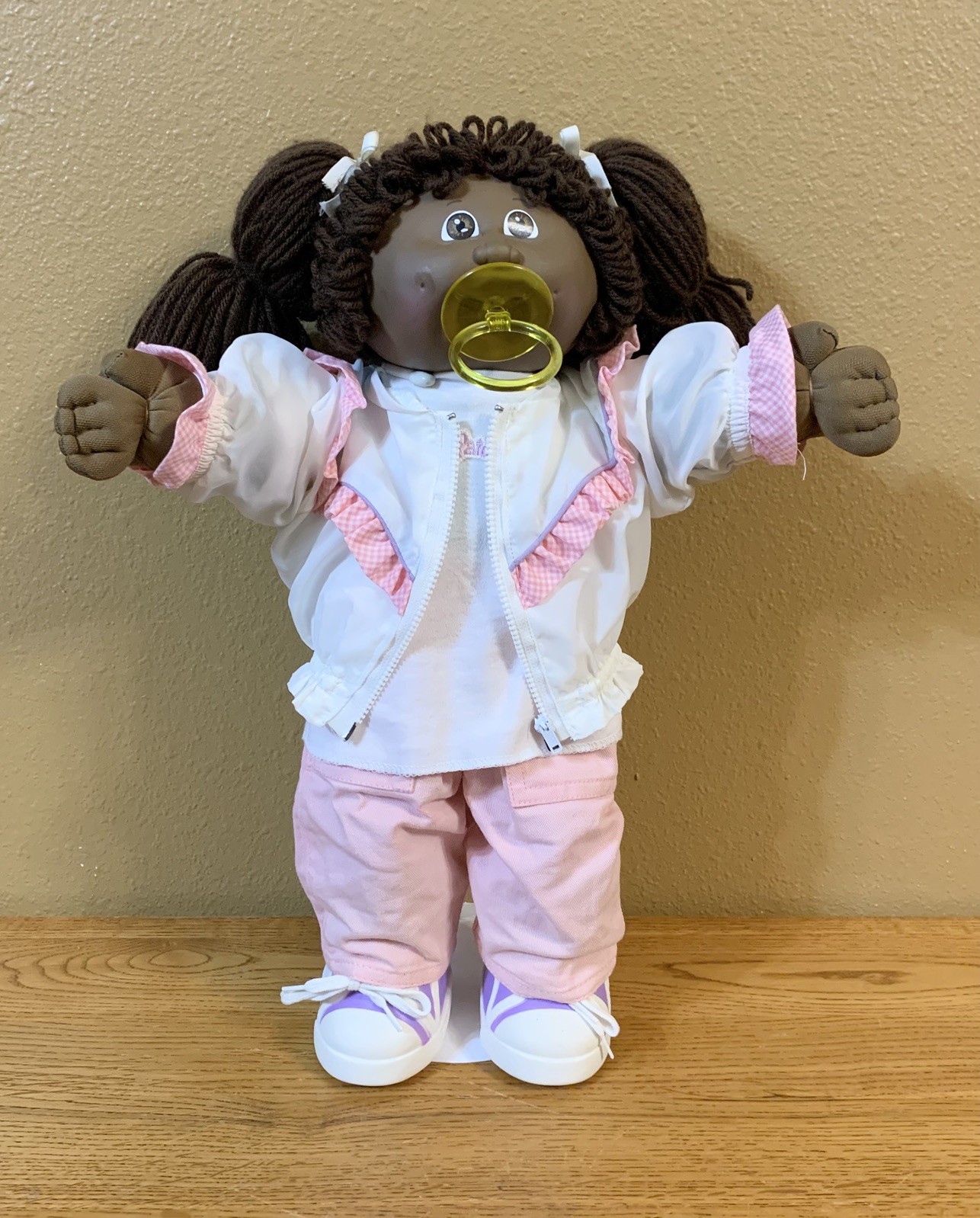 Vintage Cabbage Patch Kids Doll AA Girl W Pacifier Ruffled Windbreaker Outfit Vintage Cabbage Patch Kids Doll AA Girl W Pacifier Ruffled Windbreaker Outfit