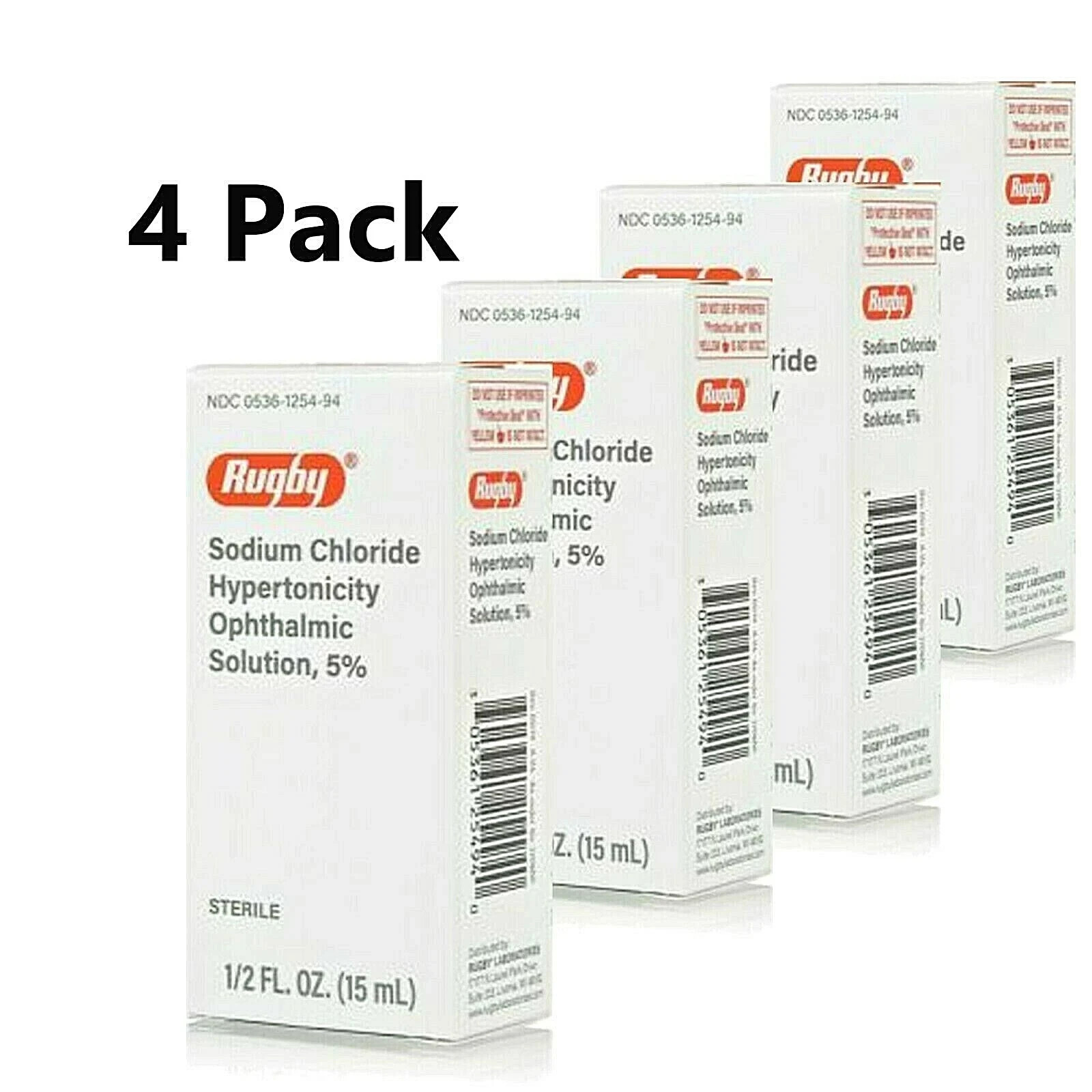 4x Muro128 Rugby Sodium Chloride 5% Ophthalmic Sol Eye Drops 15mL 5/30/28