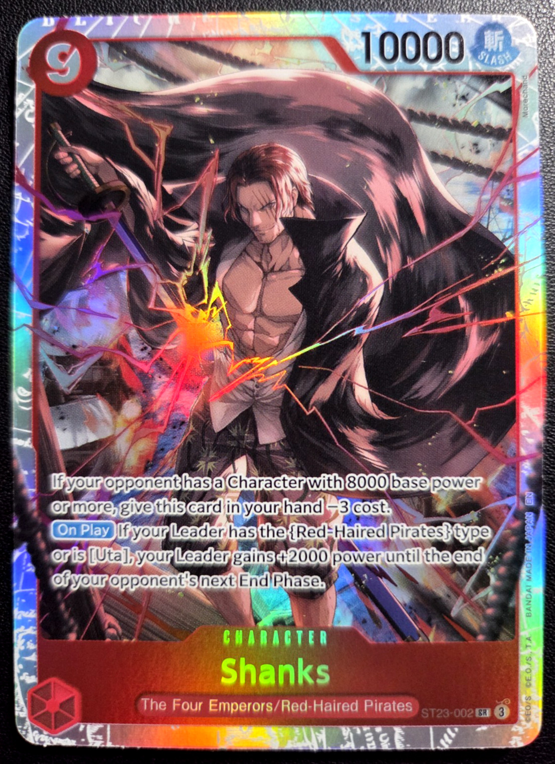 Shanks ST23-002 SR ONE PIECE Tcg Card Game NM RED Shanks ST23-002 SR ONE PIECE Tcg Card Game NM RED