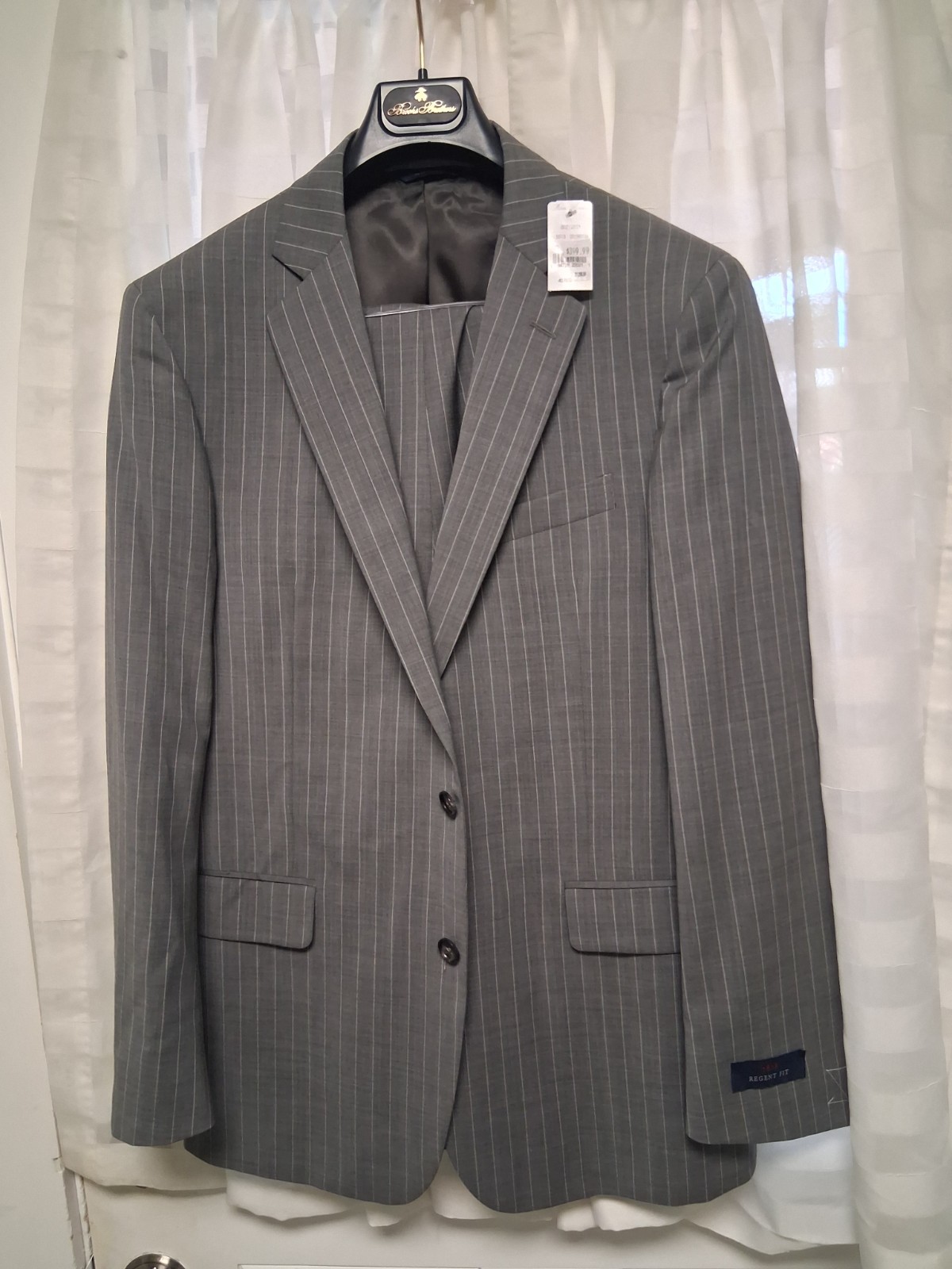 NWT BROOKS BROTHERS REGENT SUIT ITALY MADE $1298 40R 34W lightweight wool