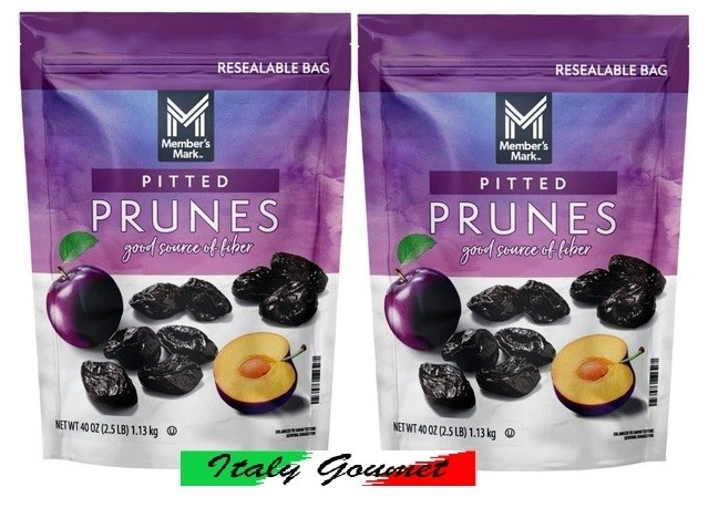 2 PACK - Member\'s Mark Dried Pitted Prunes, 40 oz (Total 80oz) Tangy Dried Fruit