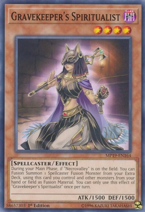 Yugioh Gravekeeper\'s Spiritualist 1st Edition Common MP19-EN164 NM Yugioh Gravekeeper\'s Spiritualist 1st Edition Common MP19-EN164 NM