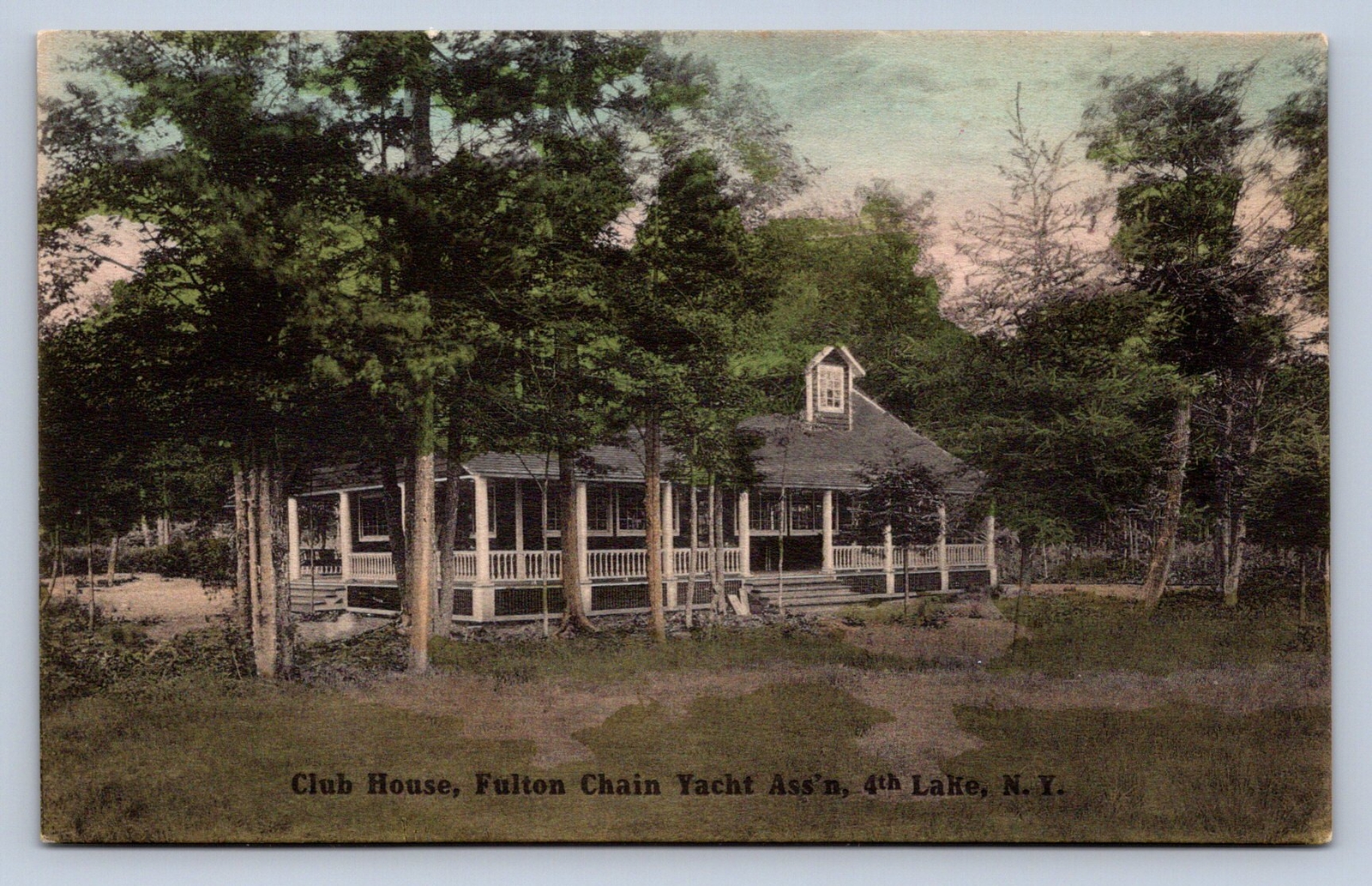 PC1/ Fourth Lake New York Postcard c10 Adirondacks Fulton Chain Yacht CLub 545 PC1/ Fourth Lake New York Postcard c10 Adirondacks Fulton Chain Yacht CLub 545