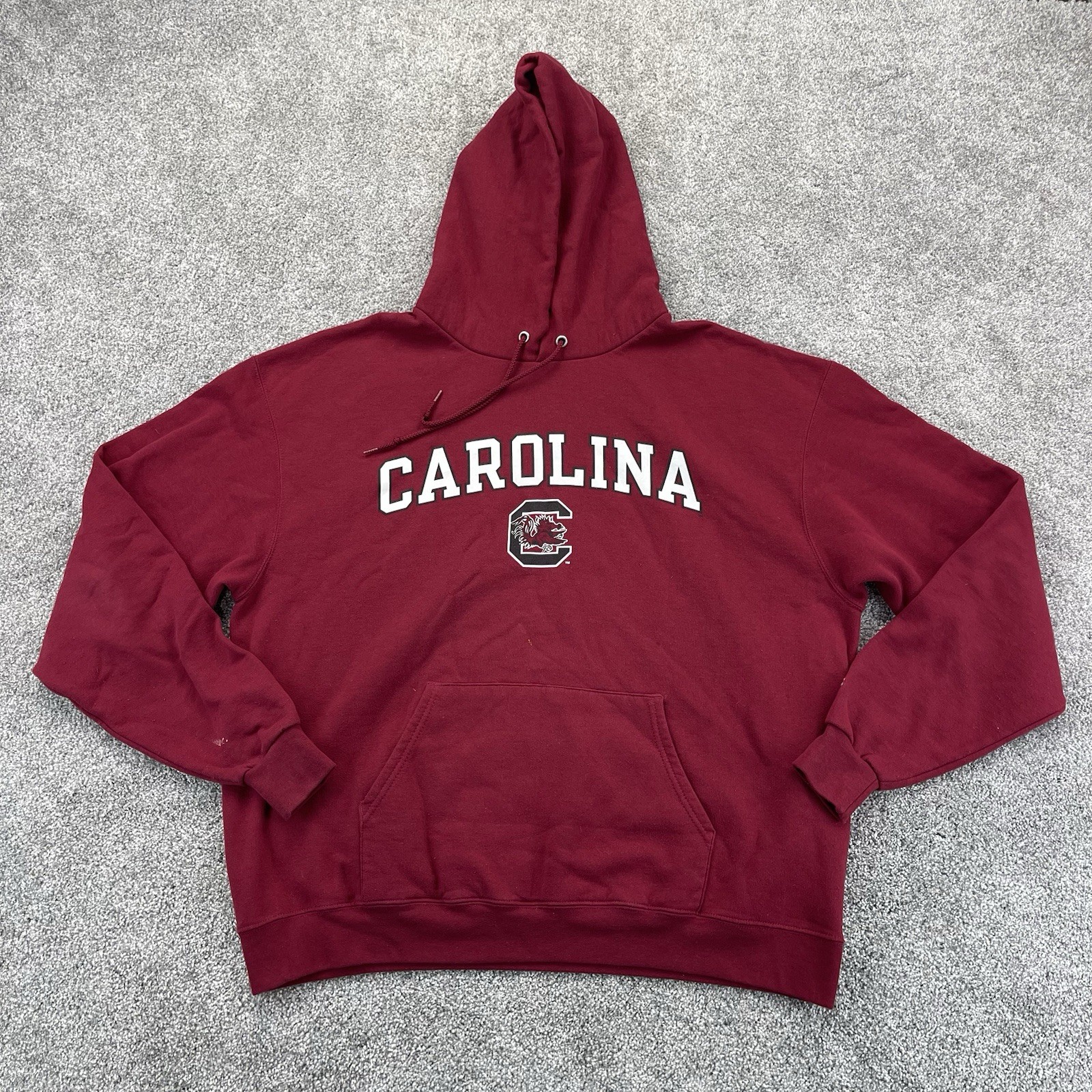 South Carolina Gamecocks Hoodie Sweatshirt Mens XL Vintage Distressed Red NCAA