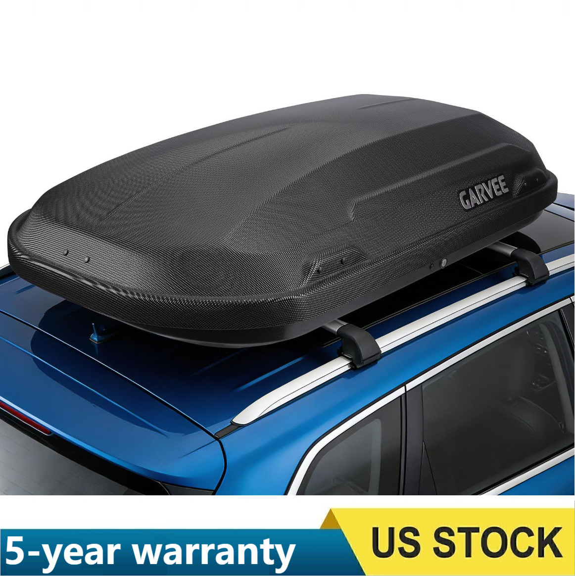 Rooftop Cargo Box Carrier Dual-Side Opening Roof Mount Travel Luggage Storage