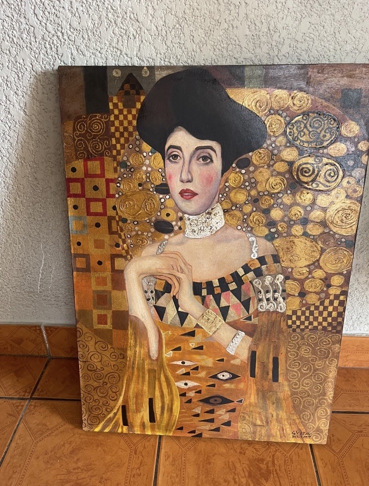 GUSTAV KLIMT oil painting on canvas signed GUSTAV KLIMT oil painting on canvas signed