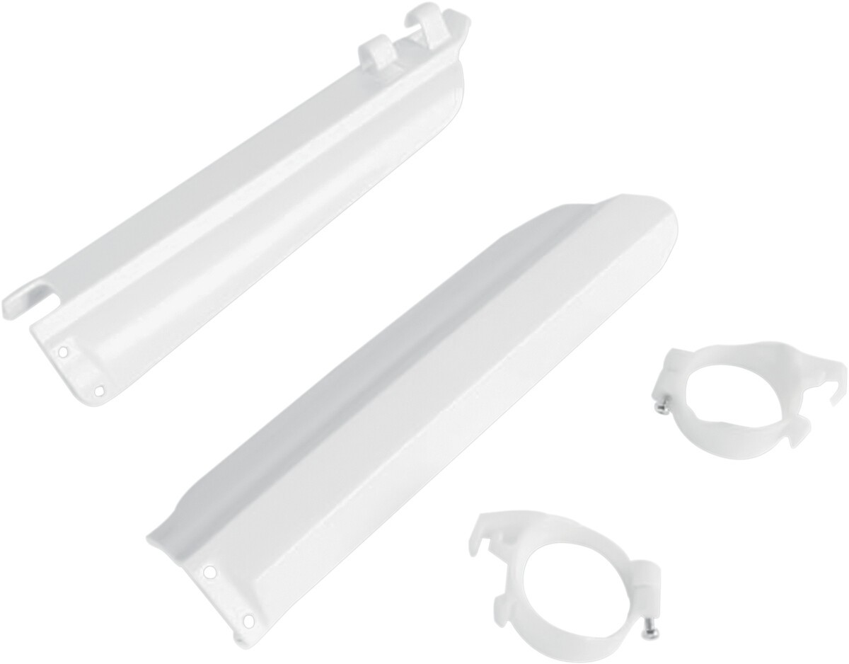 UFO Plastics Fork Slider Protectors White Pair Pre-Drilled