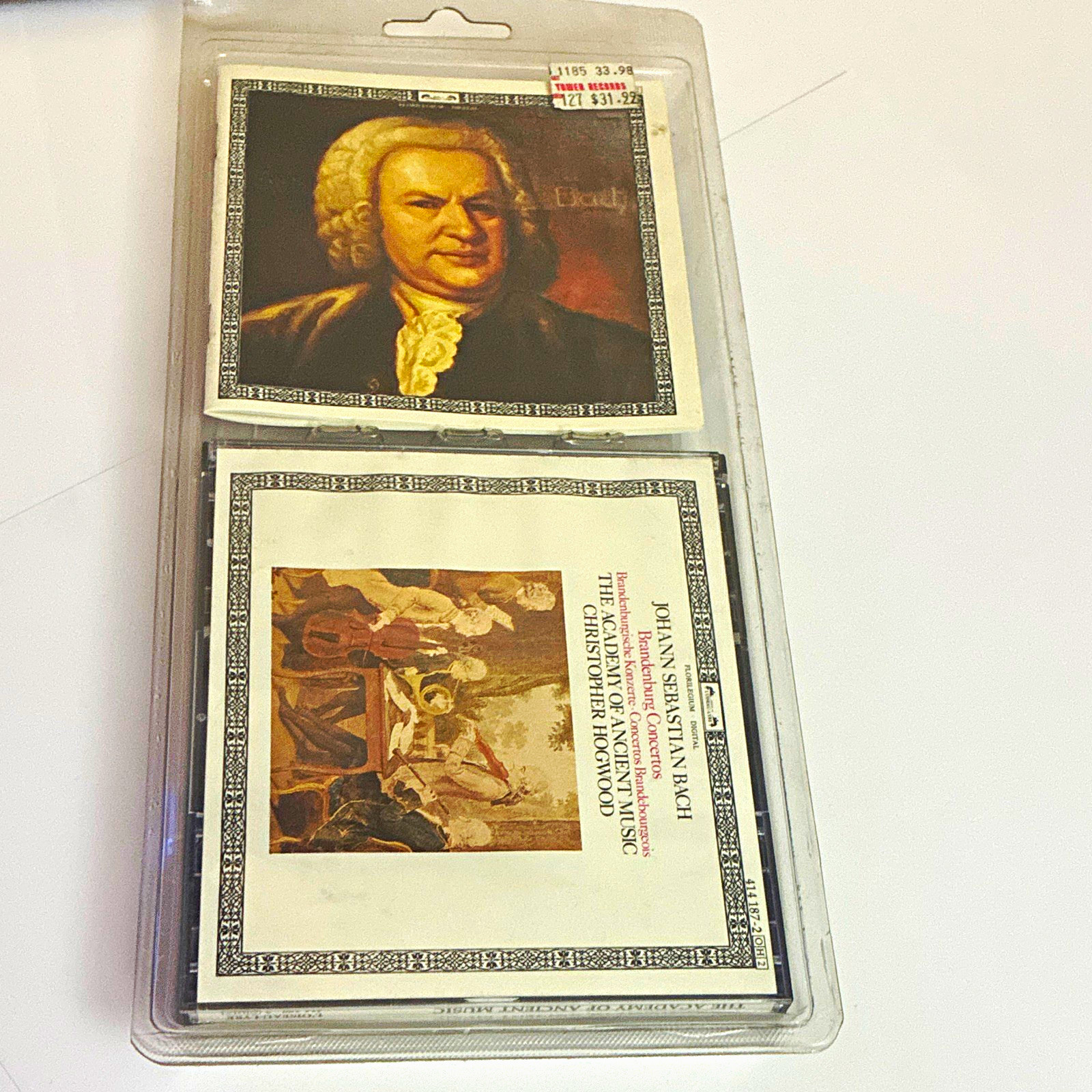 Bach Brandenburg Concertos 1-6 CD Hogwood Academy of Ancient Music 414 187-2