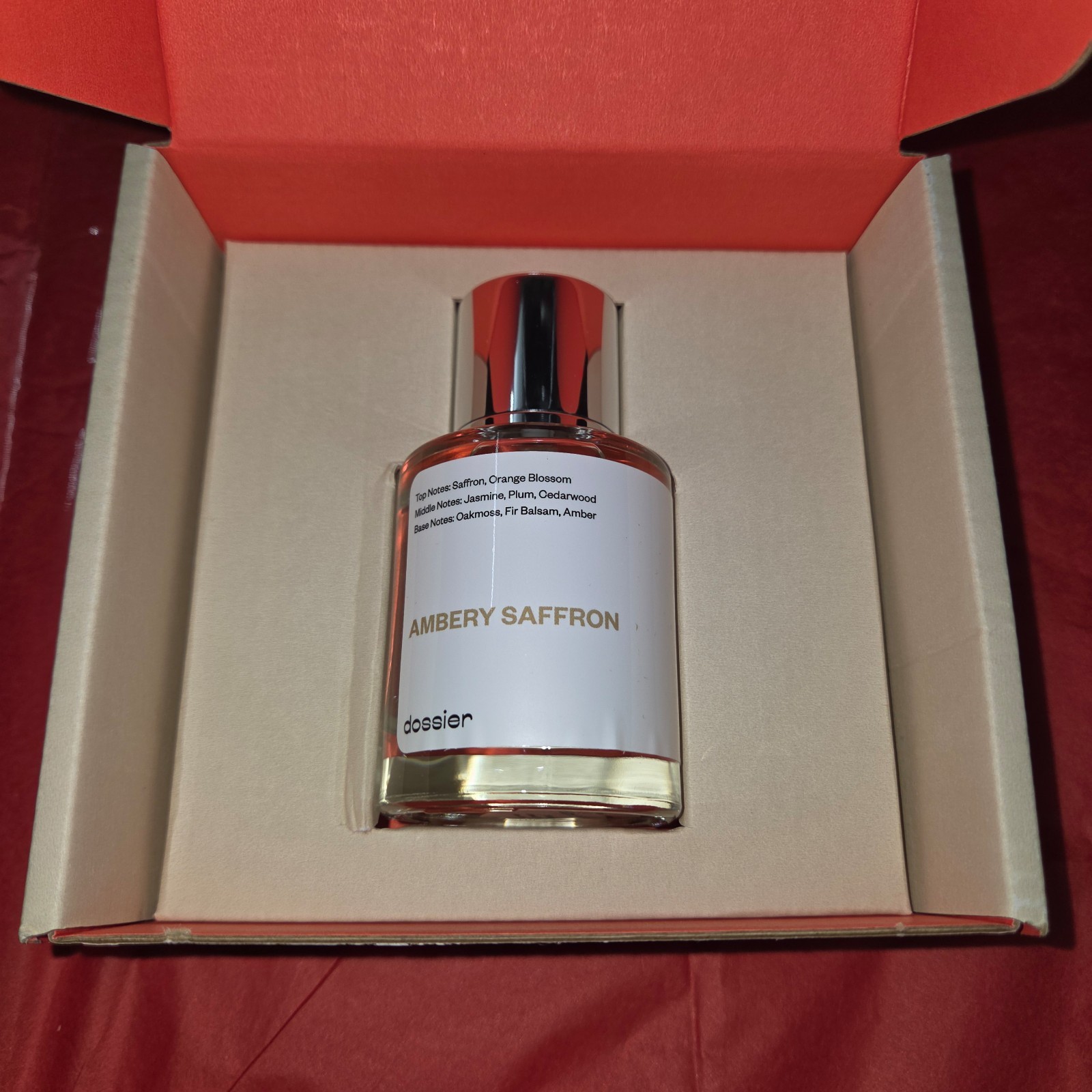 Dossier Ambery Saffron Eau de Parfum 50ml 1.7 Fl Oz Inspired by BR540