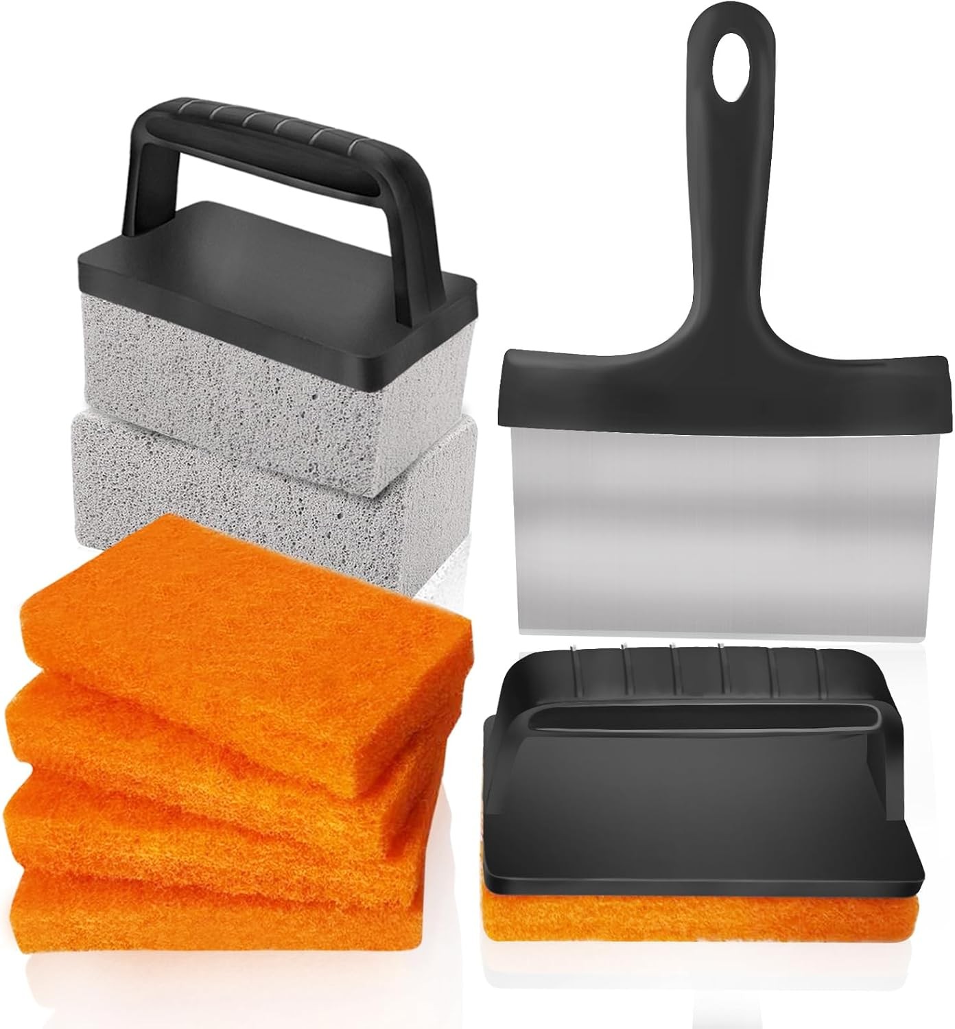 10pc Griddle Cleaning Kit Blackstone Flat Grill Heavy Duty Scraper Stones 10pc Griddle Cleaning Kit Blackstone Flat Grill Heavy Duty Scraper Stones