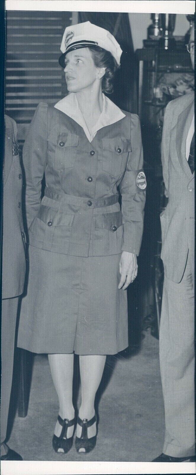 1941 Carol Parchman Model Uniform Design Safety Los Angeles CA Vintage Photo