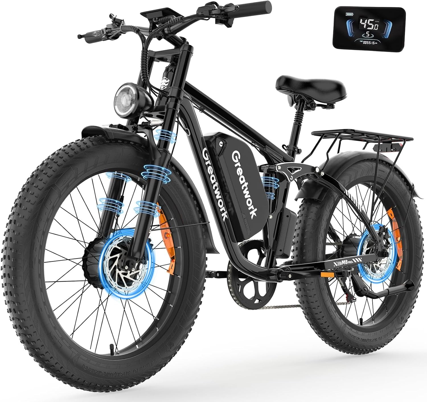 5000W DUAL MOTOR Electric Bike for Adults 26\