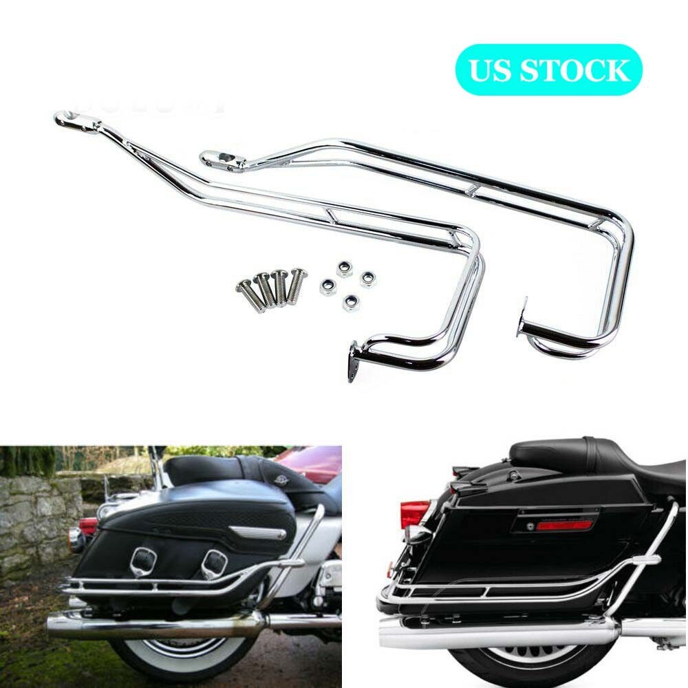 Hard Saddlebag Guard Rails For Harley Touring Road King Street Glide 2009-2013