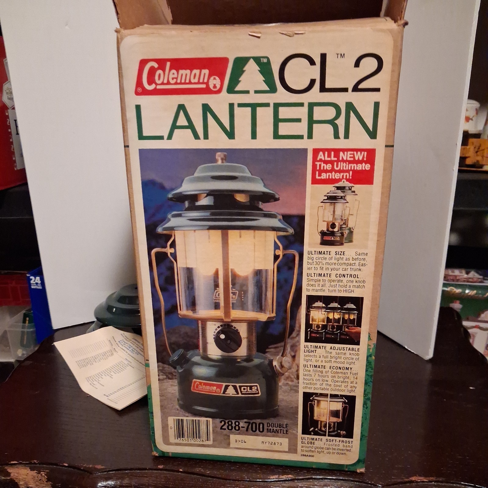 Vintage Coleman Double-Mantle Lantern CL-2 CL2 UNFIRED NEW Storage Case 1984 Vintage Coleman Double-Mantle Lantern CL-2 CL2 UNFIRED NEW Storage Case 1984