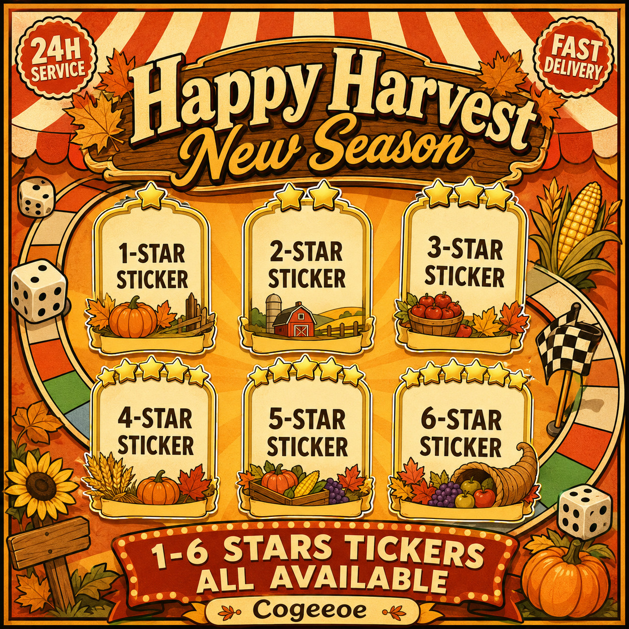 The Happy-H New Album Mono-poly Go 1-6⭐ All Stickers Available Golden Stickers The Happy-H New Album Mono-poly Go 1-6⭐ All Stickers Available Golden Stickers