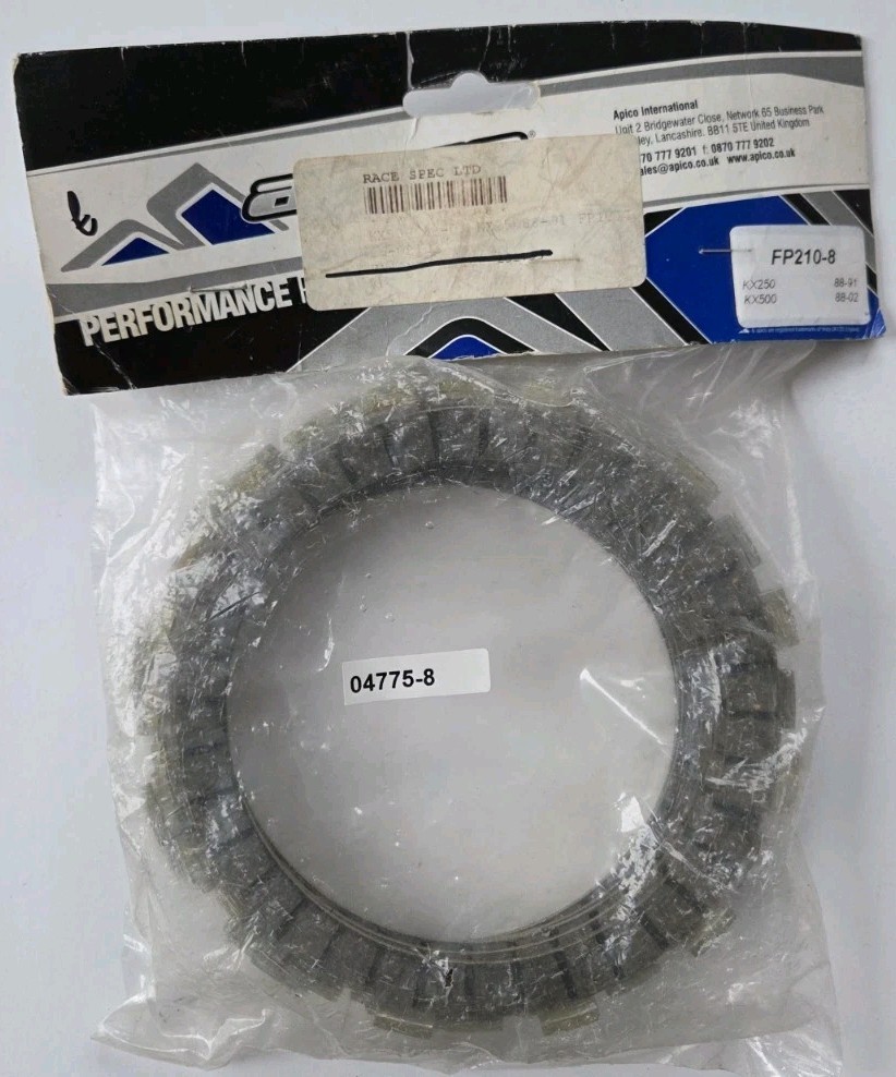 NEW APICO RACING KAWASAKI KX250/KX500 CLUTCH FRICTION PLATES 1988-1991 - FP210-8