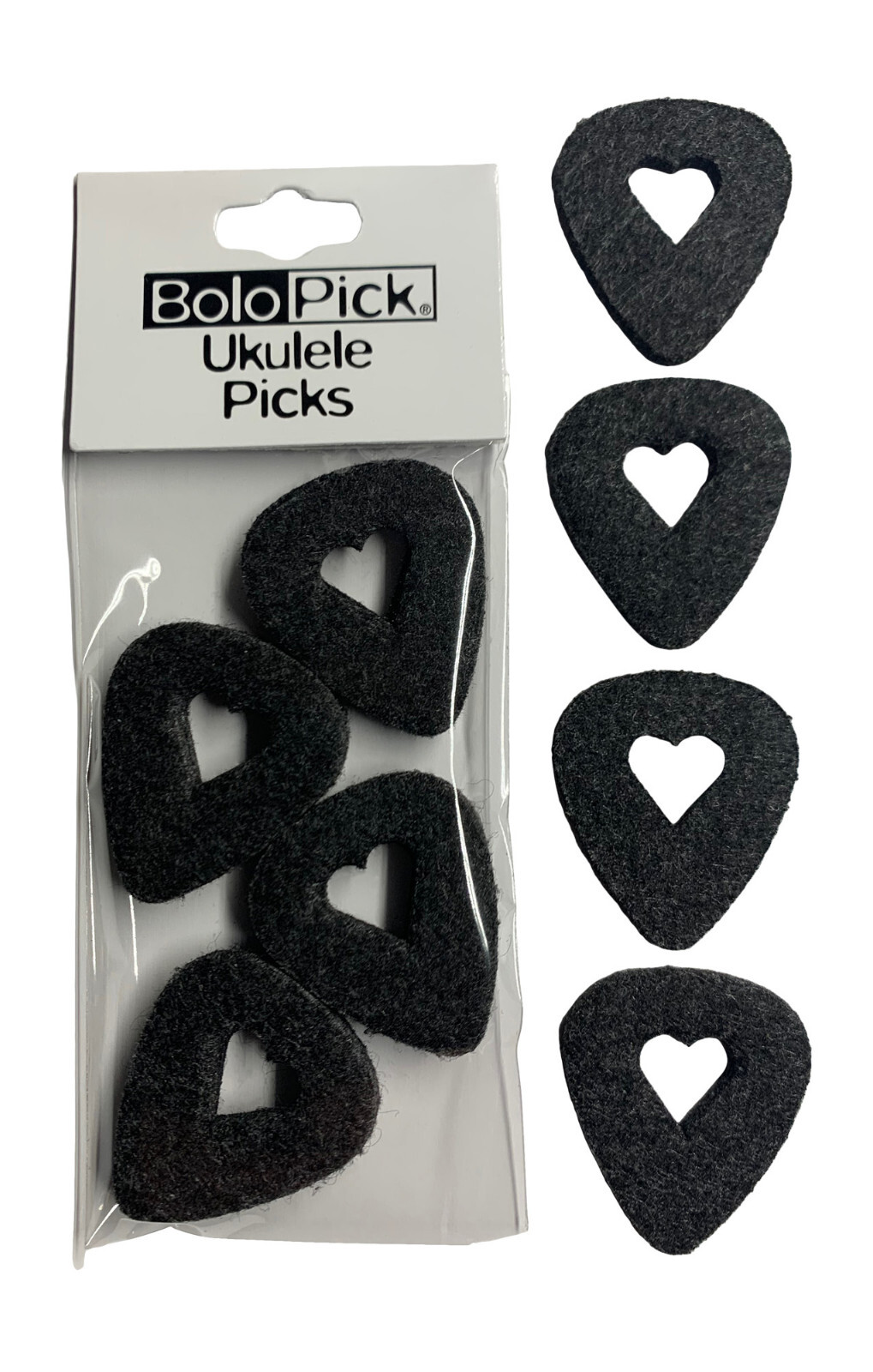 BoloPick Felt Picks for Ukulele, Guitar, and Bass with easy grip cut-out, 8 Pack BoloPick Felt Picks for Ukulele, Guitar, and Bass with easy grip cut-out, 8 Pack