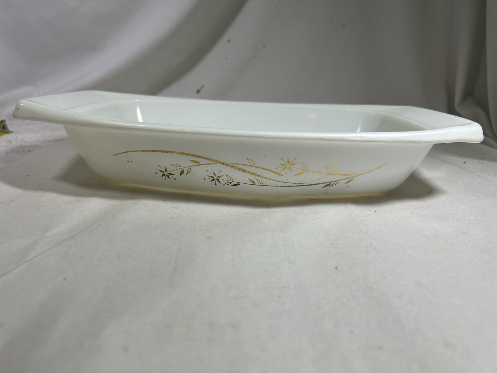 Vintage Pyrex Golden Honeysuckle Casserole #033 1 No Lid .5 QT Kitchen Decor