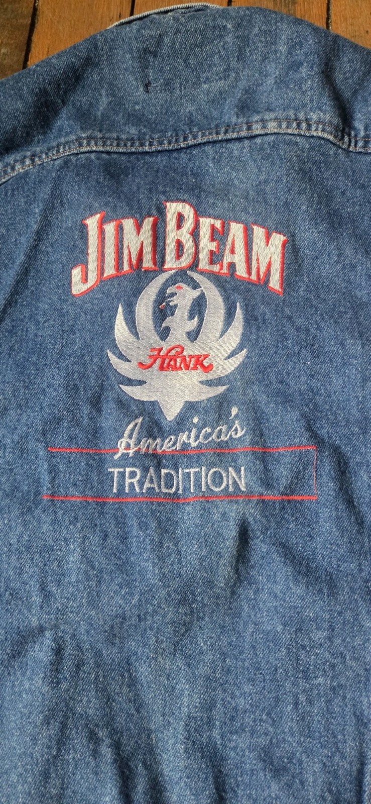 Vtg 80s Authentic Hank Williams Jr/Jim Beam Denim Vest Americas Tradition size M Vtg 80s Authentic Hank Williams Jr/Jim Beam Denim Vest Americas Tradition size M