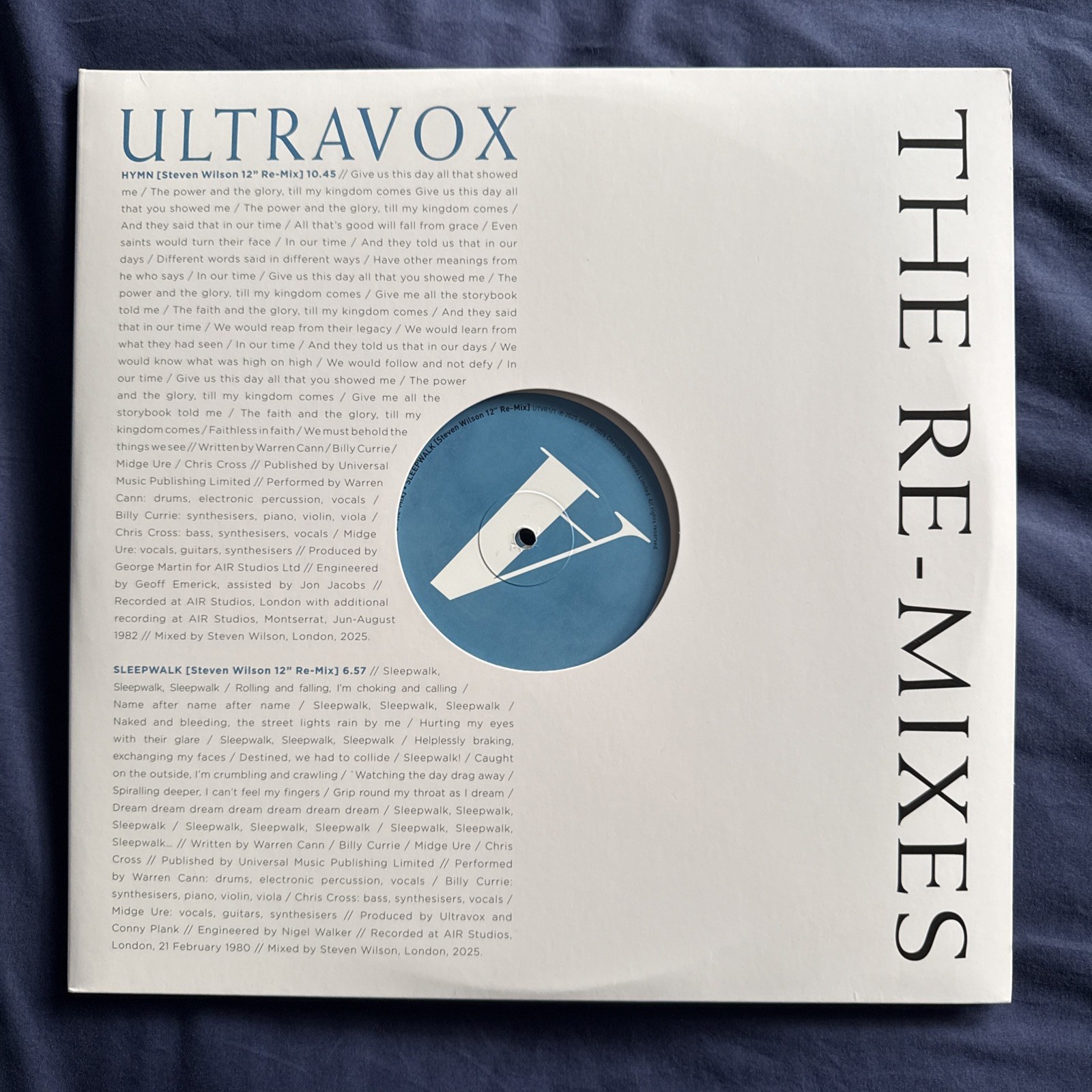 Ultravox The Re-Mixes RSD 2026 WHITE VINYL LIKE NEW