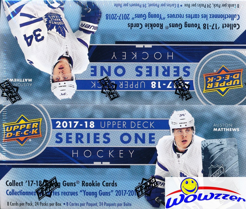 2017/18 UD Series 1 Hockey Factory Sealed 24 Pack Retail Box-6 Young Guns+Jersey
