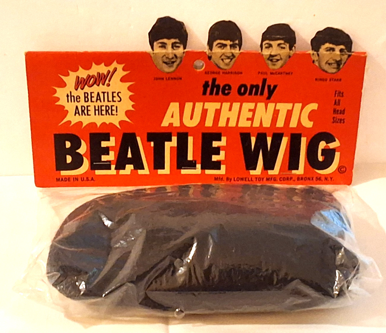 Vintage Original 1960's BEATLES WIG Lowell RARE Old Store Stock MINT SEALED nos Vintage Original 1960's BEATLES WIG Lowell RARE Old Store Stock MINT SEALED nos