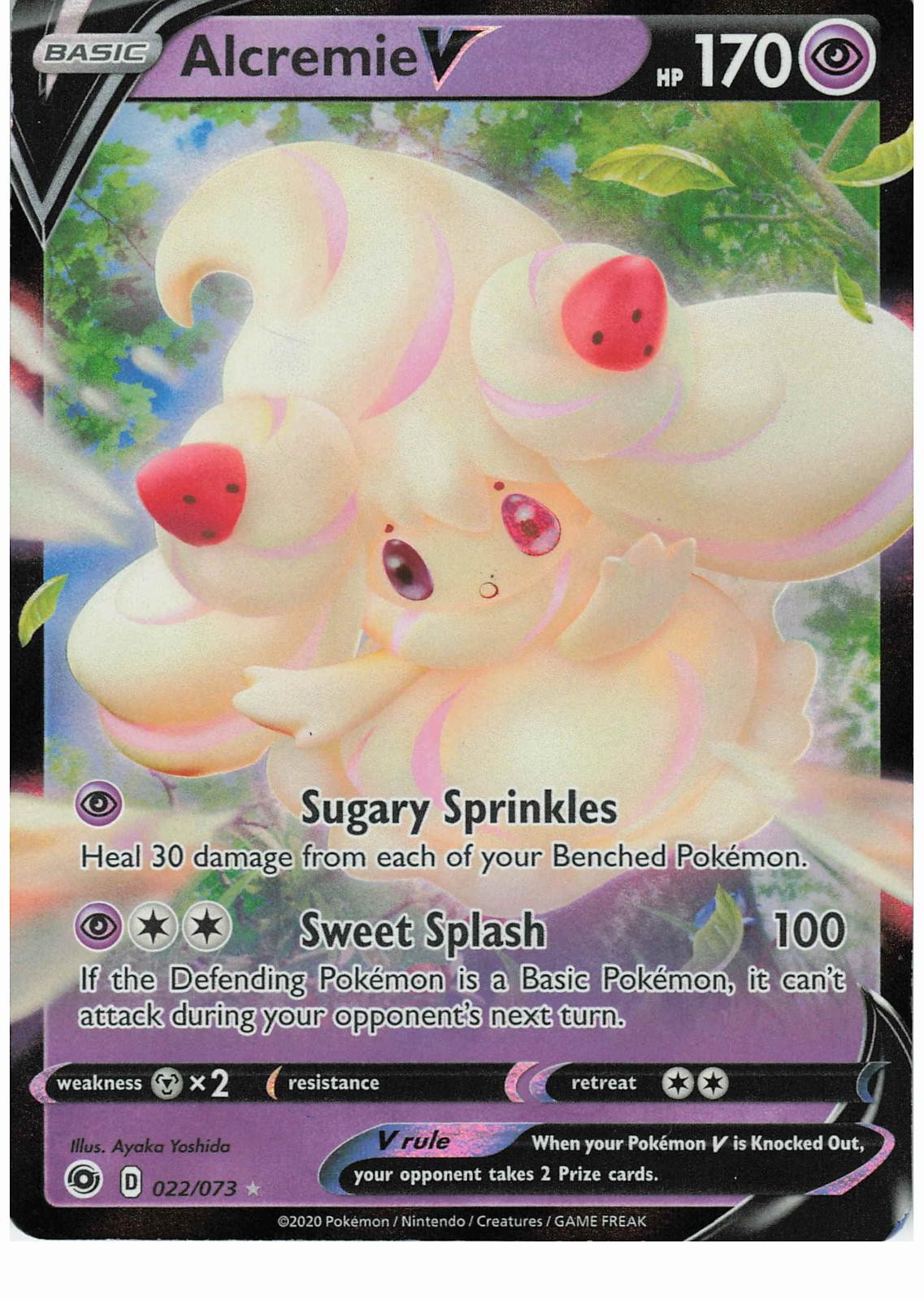 Alcremie V 022/073 Holo V Rare Champion\'s Path Pokemon NM