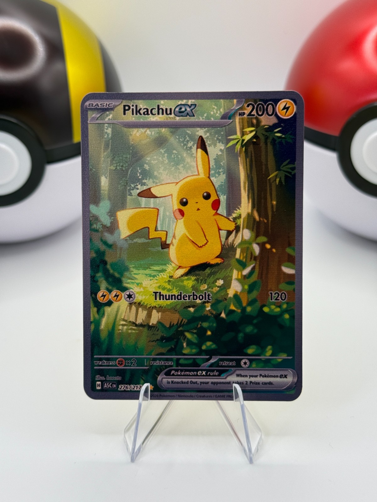 Pikachu EX 276/212 Premium Custom Gold Metal Pokemon Card Collectible