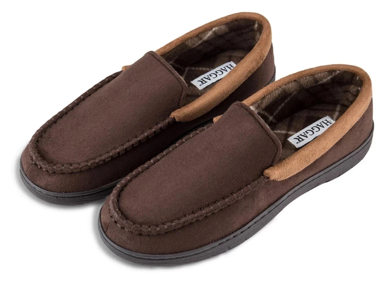 New Haggar Venetian Microsuede Fleece Indoor /Outdoor Moccasin New Haggar Venetian Microsuede Fleece Indoor /Outdoor Moccasin
