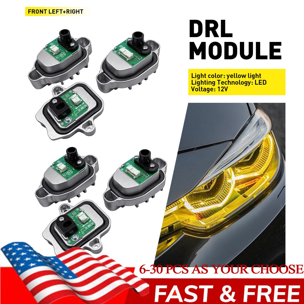 Yellow DRL LED Module For BMW F35 F31 F30 LCI 2016-18 Daytime Running Light 6-30