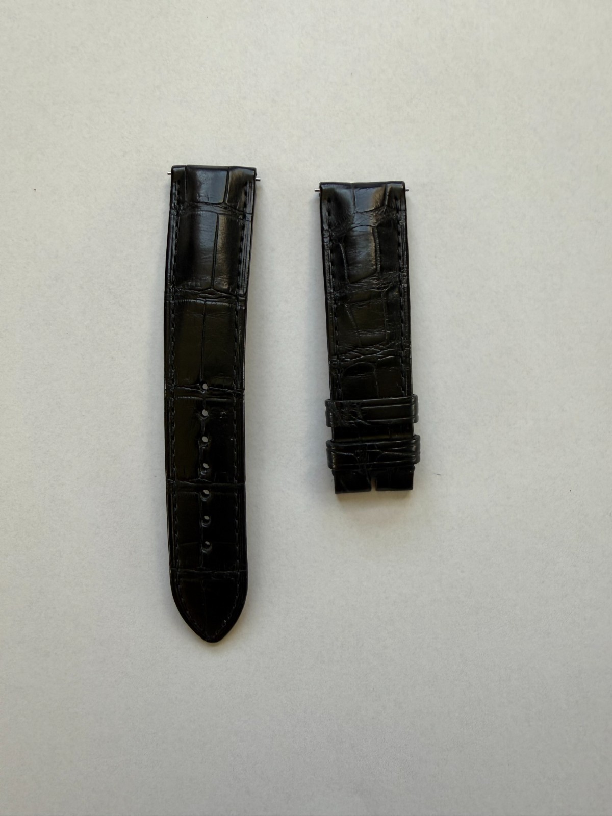 Authentic Glashutte Original Black Alligator Watch Strap 20/18mm 74+112mm READ