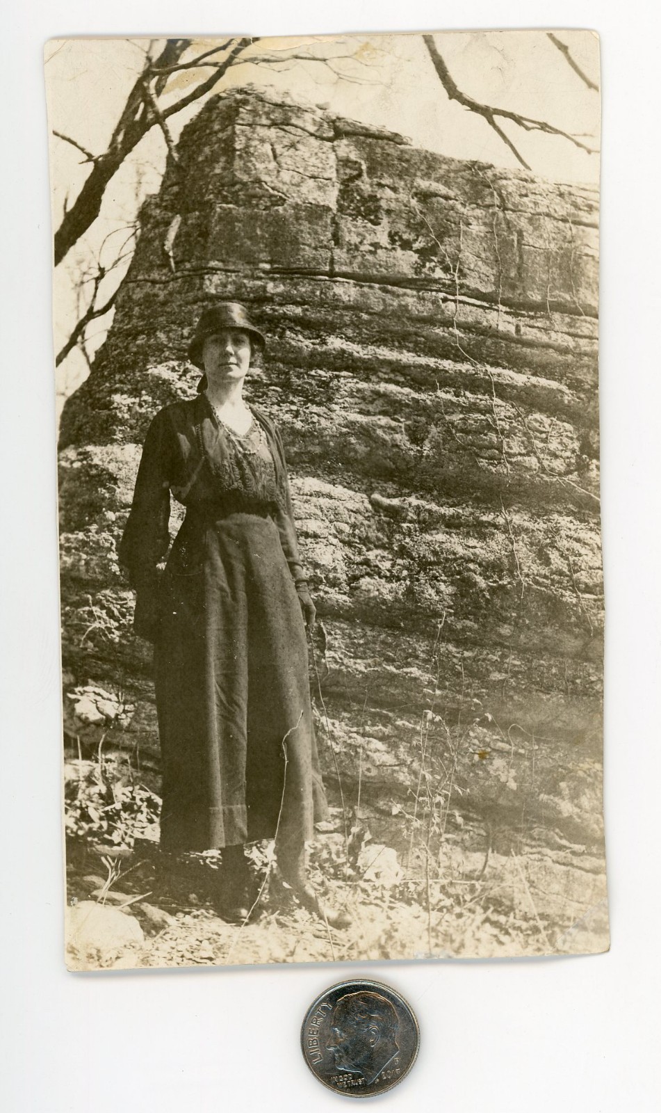 Vintage 1910's photo / Tallest Woman in the World Prepares to Climb Mount Susana