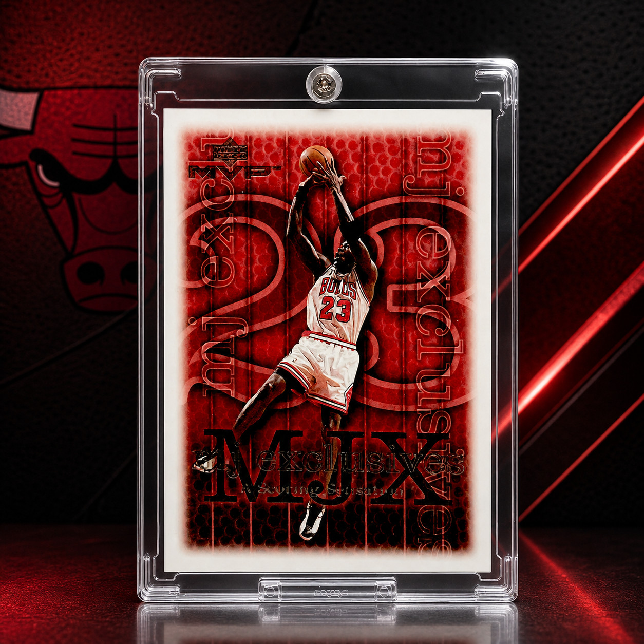 Michael Jordan Insert SP Authentic 90s Chrome Foil Silver Bulls Jersey #23